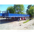 Mutifunctional drop deck 3-axle rail side trailer with container lock